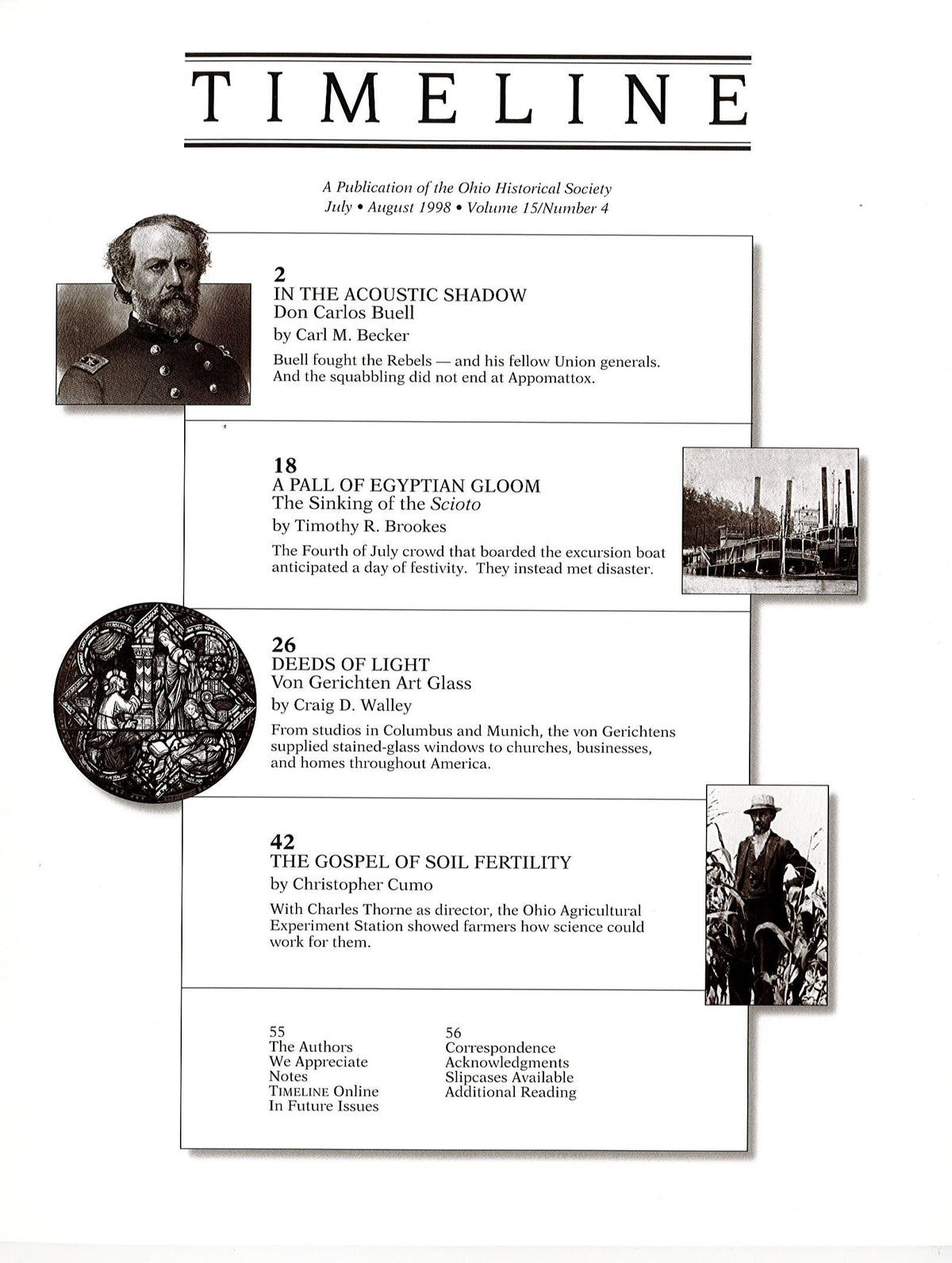 1998 July/Aug Timeline Magazine | Ohio History Store