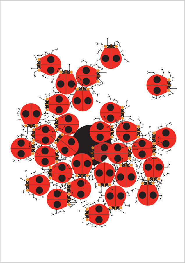 Charley Harper Ladybugs Notecards