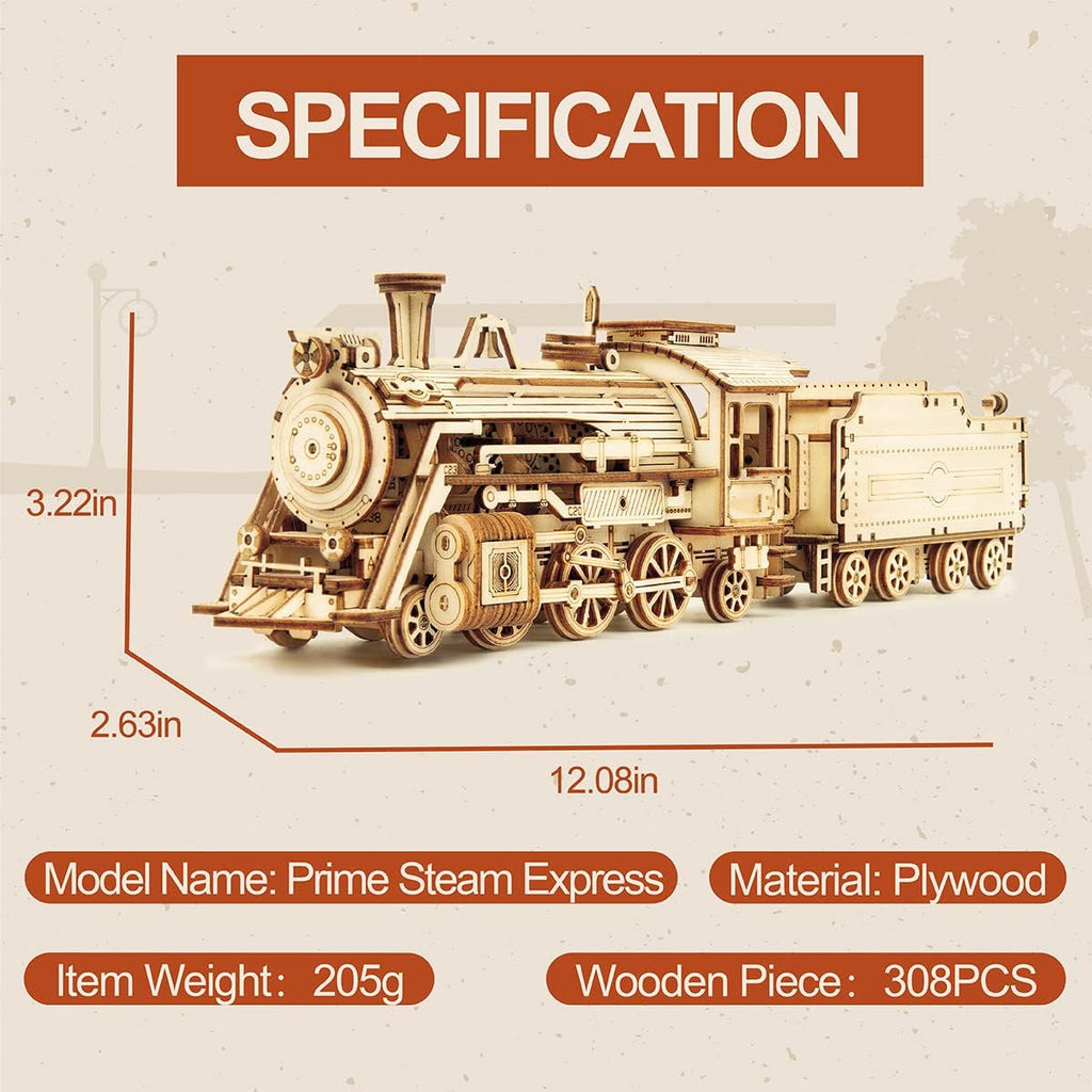 Wooden Locomotive Prime Steam Express Kit