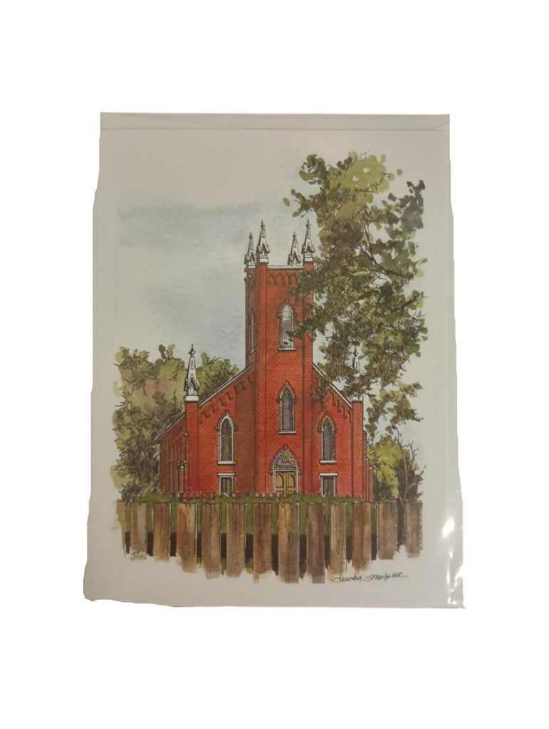 1860s Ohio Village Watercolor Print Notecard