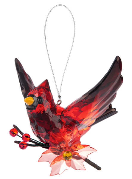 Acrylic Poinsettia Cardinal