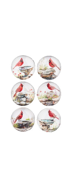Watercolor Cardinal Magnet Set