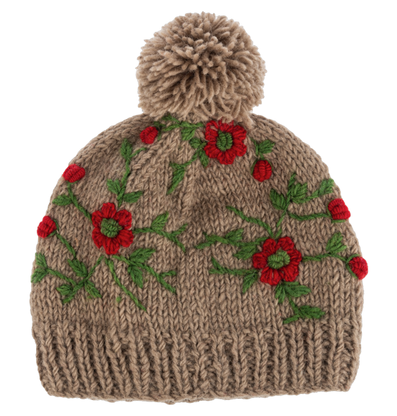 Knit Wool Pom Beanie