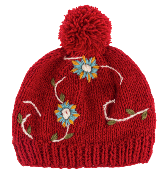Knit Wool Pom Beanie